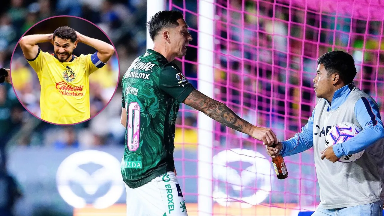 Le avientan botella de vidrio a Henry Martín en el León vs América y se salva por nada.