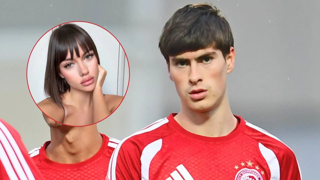 Famosa modelo e influencer posa con camiseta del Olympiacos y lanza guiño a la Hormiga González.