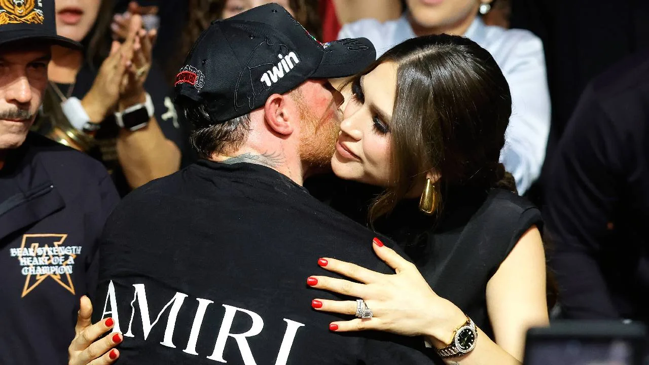Saúl Álvarez y Fernanda Gómez.